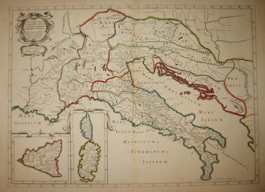 Sanson Nicolas (1600-1667) Antiquorum Italiae & Illyrici occidentalis episcopatuum geographica descriptio 1640 Parigi 